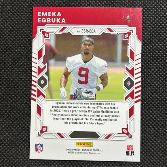 EMEKA EGBUKA - 2025 Panini Donruss Elite Series Rookies #ESR-EEA - Bucs - RC - Picture 2 of 2